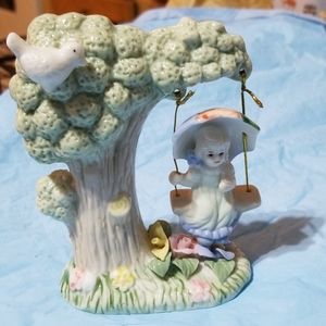 Decorative figurine "Girl on swing"